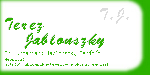 terez jablonszky business card